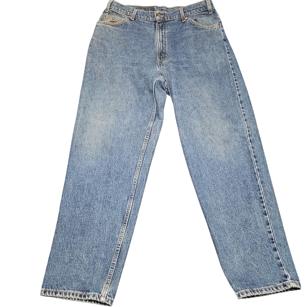 Vintage Levis 560 Jeans Orange Tab Mens 36x32 Blue Loose Fit Tapered Made in USA